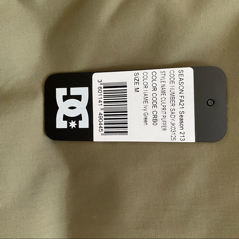 NEW DC Green Insulated Puffer Jacket Coat - Picture 7 of 9